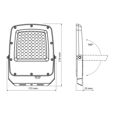 LED Floodlight VIDEX F5 50W 3000-5000-6500K 230V White (VL-F5-050CW) - photo №15