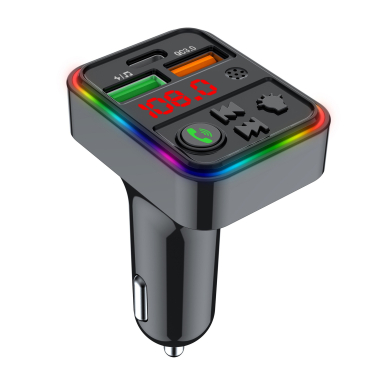 FM модулятор HAVIT FM821BT USB-A+USB-C PD25W RGB Black - фото