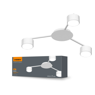 Світильник VIDEX під лампу 3xGX53 накладний Білий VL-SPF20B-W - фото