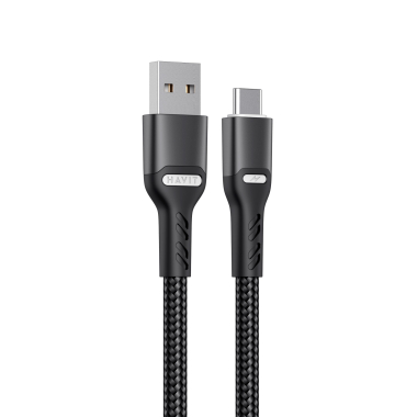 Кабель USB - USB-C HAVIT HV-CB6217 3A 1м Black - фото №3