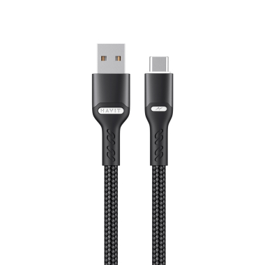 Кабель USB - USB-C HAVIT HV-CB6217 3A 1м Black - фото №4