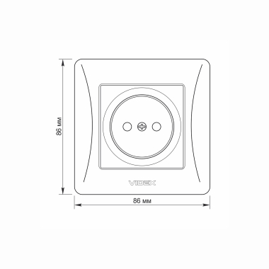Розетка одинарна чорний графіт VIDEX BINERA - фото №5