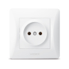 Single socket white VIDEX BINERA - photo №2