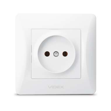 Single socket white VIDEX BINERA - photo №2