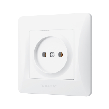 Single socket white VIDEX BINERA - photo №3