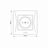 Single socket white VIDEX BINERA - photo №5