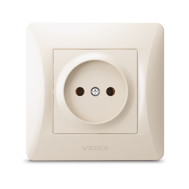 Розетка одинарна кремова VIDEX BINERA - фото №2