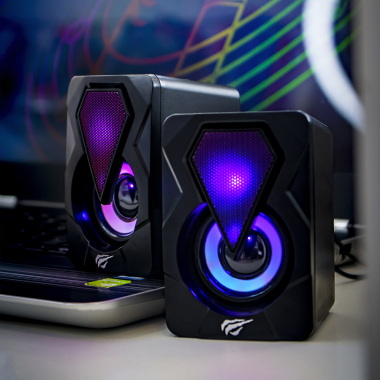 Ігрові колонки HAVIT HV-SK210 mini PRO USB 2.0 RGB Black - фото №6