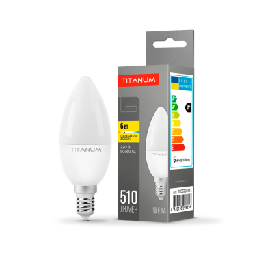 LED лампа TITANUM C37 6W E14 3000K - фото