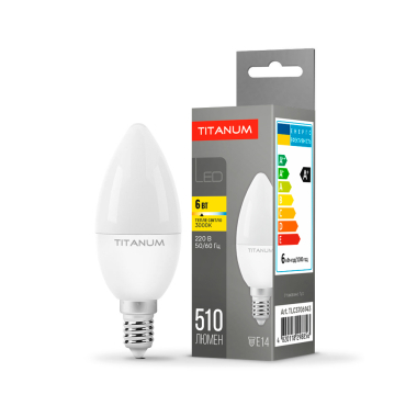 LED лампа TITANUM C37 6W E14 3000K - фото