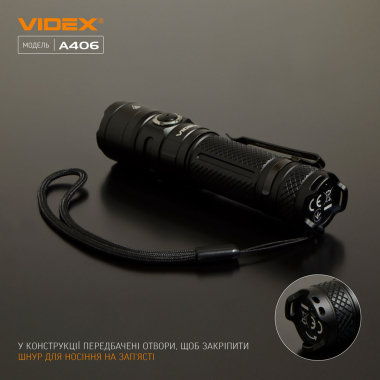  LED Portable Flashlight A406 VIDEX 4000Lm 6500K - photo №7