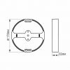 Рамка накладного монтажу безрамкового круглого світильника VIDEX (VL-DLFR-24SF)