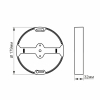 Рамка накладного монтажу безрамкового круглого світильника VIDEX (VL-DLFR-24SF) - фото №4