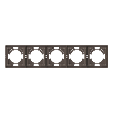 Рамка мокко на 5 місць горизонтальна VIDEX NOTA (VF-NT-FR5H-BR) - фото