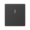 Switch 1 gang with LED backlight coal black VIDEX NOTA (VF-NT-SW1L-BL) - photo №2