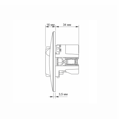 Розетка одинарна із заземленням з USB+USB-C кремова VIDEX BINERA - фото №6