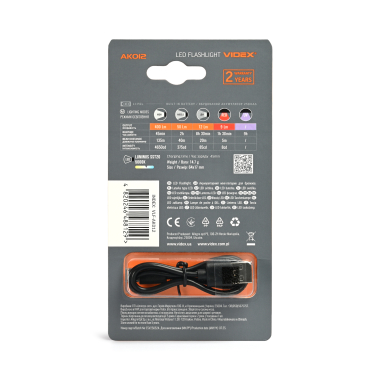 Портативний світлодіодний міні-ліхтарик VIDEX VLF-AK012 400Lm 5000K - фото №2