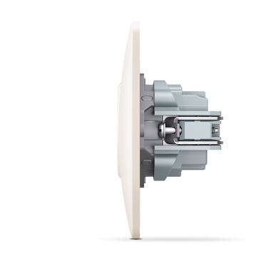 Розетка одинарна із заземленням кремова VIDEX BINERA - фото №4