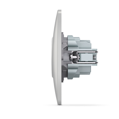 Розетка одинарна із заземленням срібний шовк VIDEX BINERA - фото №4