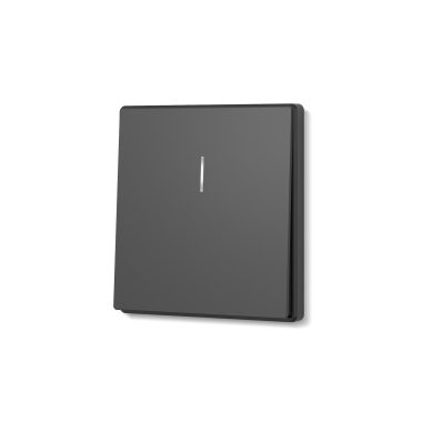 Switch 1 gang with LED backlight coal black VIDEX NOTA (VF-NT-SW1L-BL) - photo