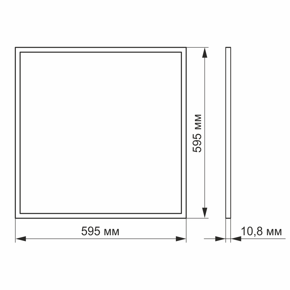 LED панель VIDEX 40W 6200K Антиблікова (UGR<19)