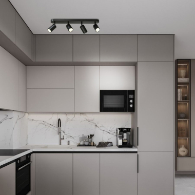 Світильник VIDEX під лампу 4xGU10 накладний поворотний чорний VL-SPF05B-WPB - фото №3