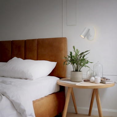 Світильник VIDEX під лампу GU10 настінний з підсвіткою та кнопкою білий (VL-SPF24E-W) - фото №3