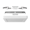 LED світильник квадратний VIDEX DL6S 12W 3000K-4000K-6500K White - фото №8