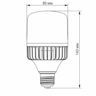 LED лампа VIDEX A80 30W E27 5000K - фото №3