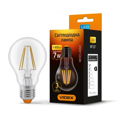 LED lamp VIDEX Filament A60F 7W E27 4100K