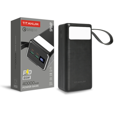 Повербанк 40000mAh TITANUM SP04P PD65W Black - фото