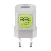 Зарядний пристрій HAVIT HV-UC230 GaN 33W USB-A+USB-C Gray/Green - фото №2