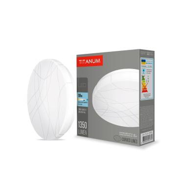 LED світильник настінно-стельовий TITANUM 18W 5000K Криві лінії - фото