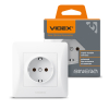 Single schuko socket white VIDEX BINERA - photo 