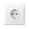 Single schuko socket white VIDEX BINERA - photo №2