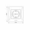 Single schuko socket white VIDEX BINERA - photo №5