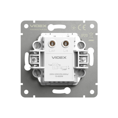 Димер 600W вугільно-чорний VIDEX NOTA (VF-NT-DM600-BL) - фото №4