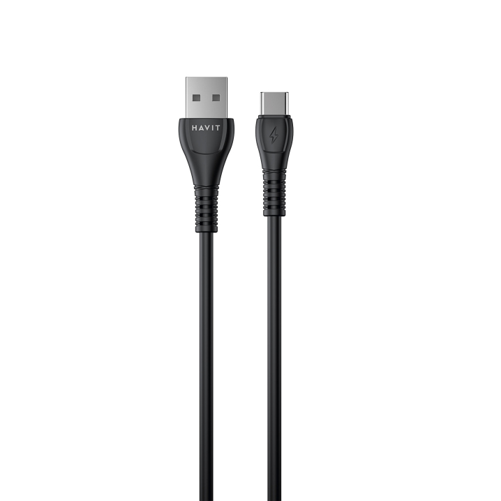 Кабель USB - USB-C HAVIT HV-CB642C 2.1A 1м Black - фото