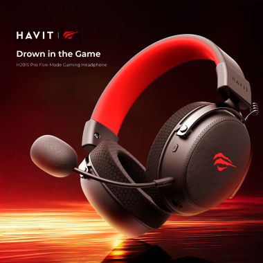 Бездротові ігрові навушники HAVIT H2015 Pro Black+Orange - photo №6