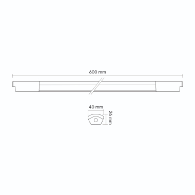 LED Linkable Linear Light IP65 TITANUM 18W 0.6M 6500K (TL-BNWL-18066) - photo №9