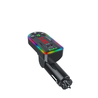 FM модулятор HAVIT HV-FM813BT 2USB+USB-C RGB Black - фото №3