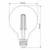 LED лампа VIDEX Filament G95FAD 7W E27 2200K дімерна бронза