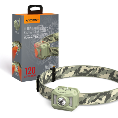 Налобний світлодіодний ліхтарик VIDEX VLF-H085R-TAC 120Lm RED - фото