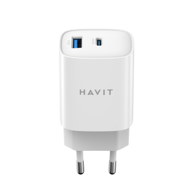 Зарядний пристрій HAVIT UC30 PRO GaN 30W USB-A+USB-C White - фото №2