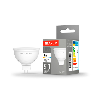 LED лампа TITANUM MR16 6W GU5.3 4100K - фото