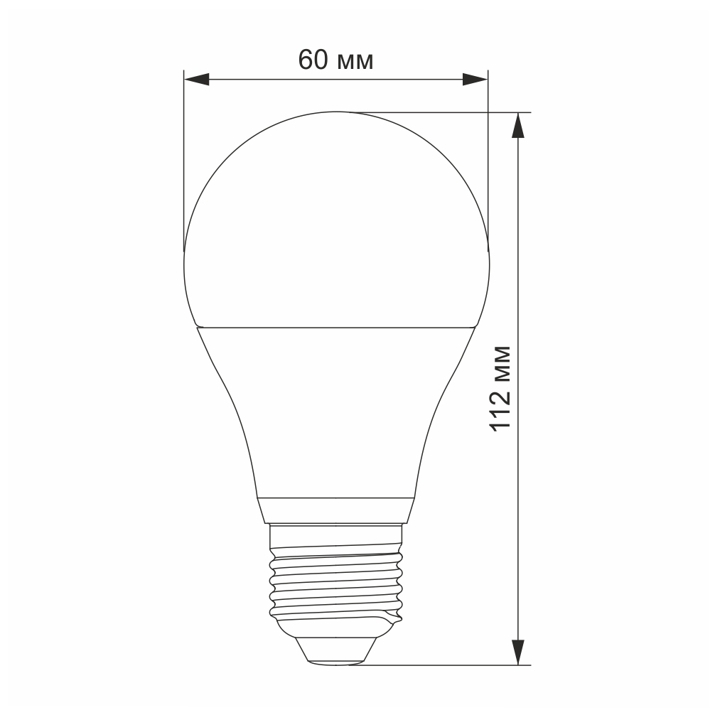 LED лампа VIDEX  A60e 10W E27 3000K