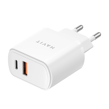 Зарядний пристрій HAVIT UCP019 20W USB-A+USB-C White - фото №4