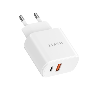 Зарядний пристрій HAVIT UCP019 20W USB-A+USB-C White - фото №5