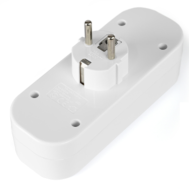 Мережевий розгалужувач із заземленням 3 гнізда білий TITANUM STANDARD - фото №5