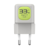Зарядний пристрій HAVIT HV-UC230 GaN 33W USB-A+USB-C Gray/Green - фото №4